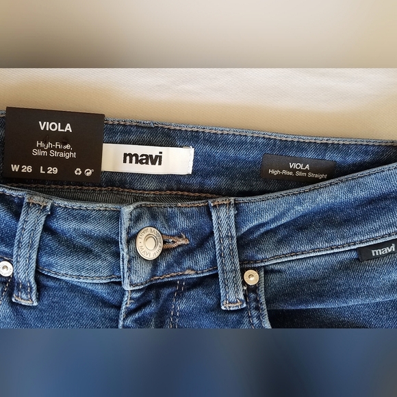 MAVI LA Blue Viola High Rise Slim-Straight Jean - Picture 3 of 11
